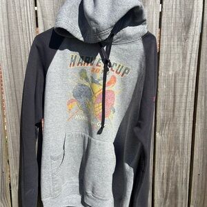 Harvey Cup 2018 Lacrosse Hoodie XL | Honor the Game | Gray & Black Pullover
